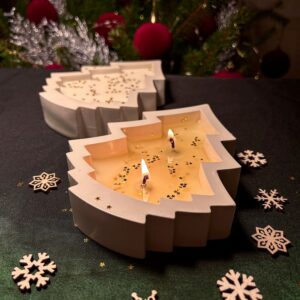 Juletre lys i gipspotte