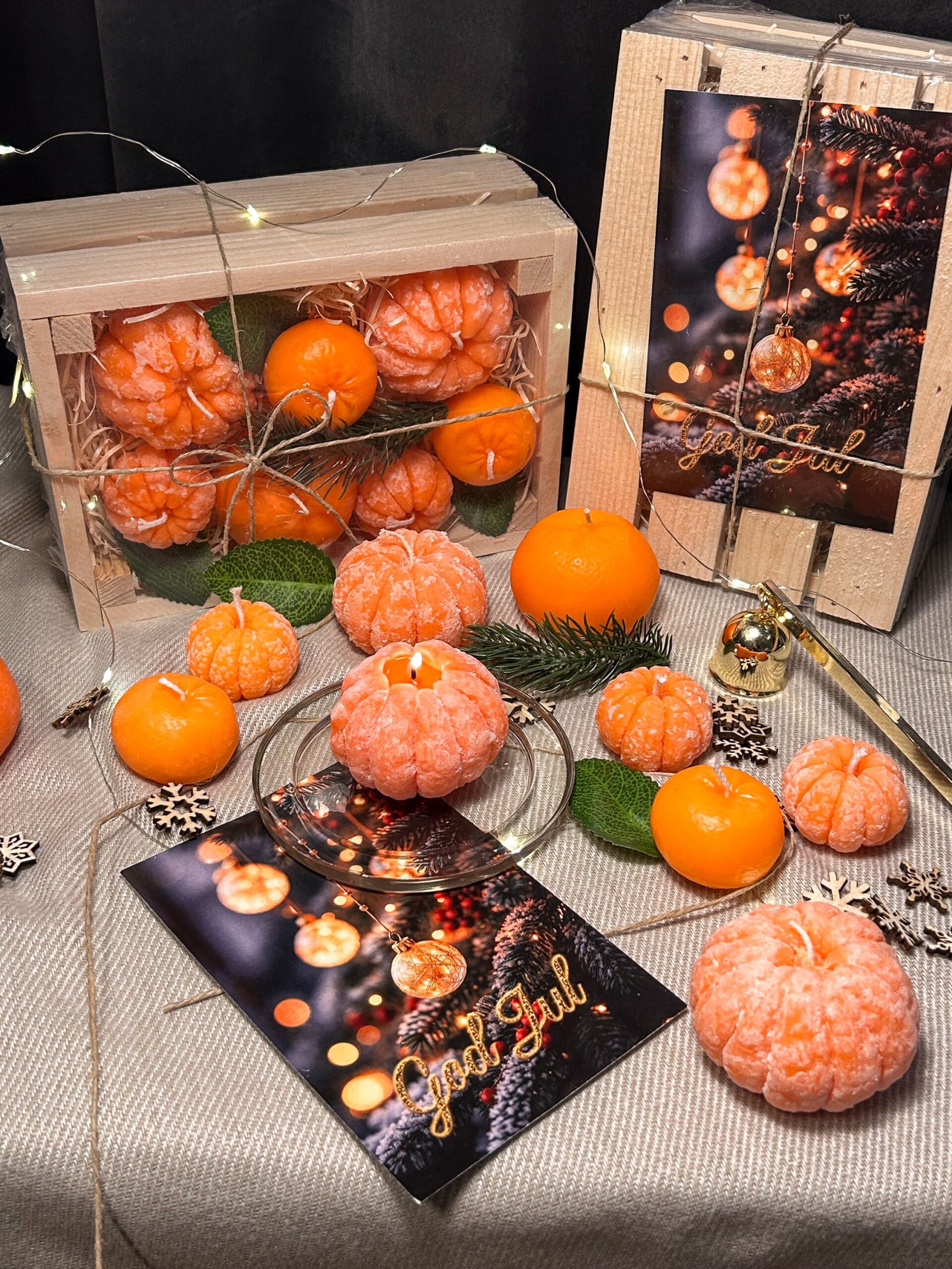 Gavekasse med voksmandariner