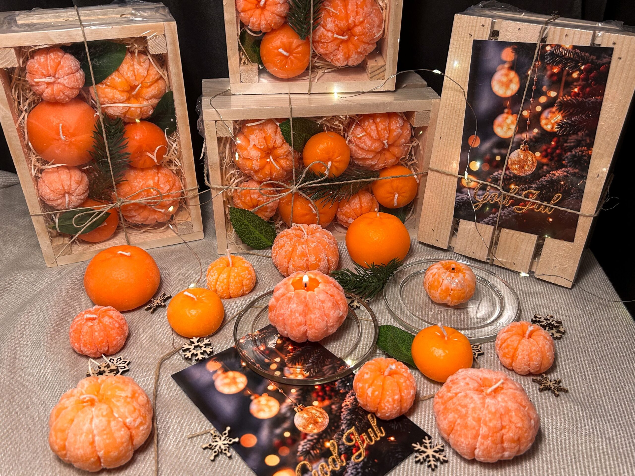 Gavekasse med voksmandariner - Image 3