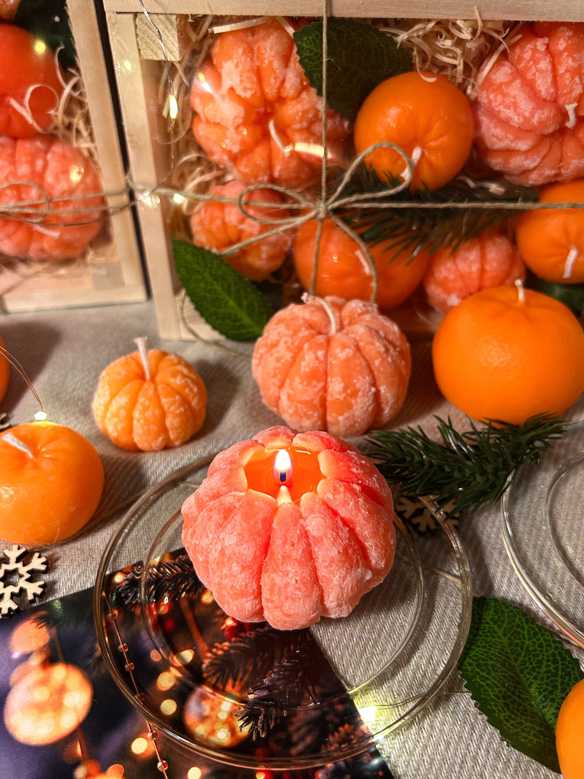 Gavekasse med voksmandariner - Image 4