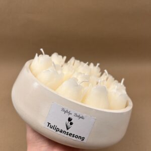 Vårbeholder med tulipaner🌷💛