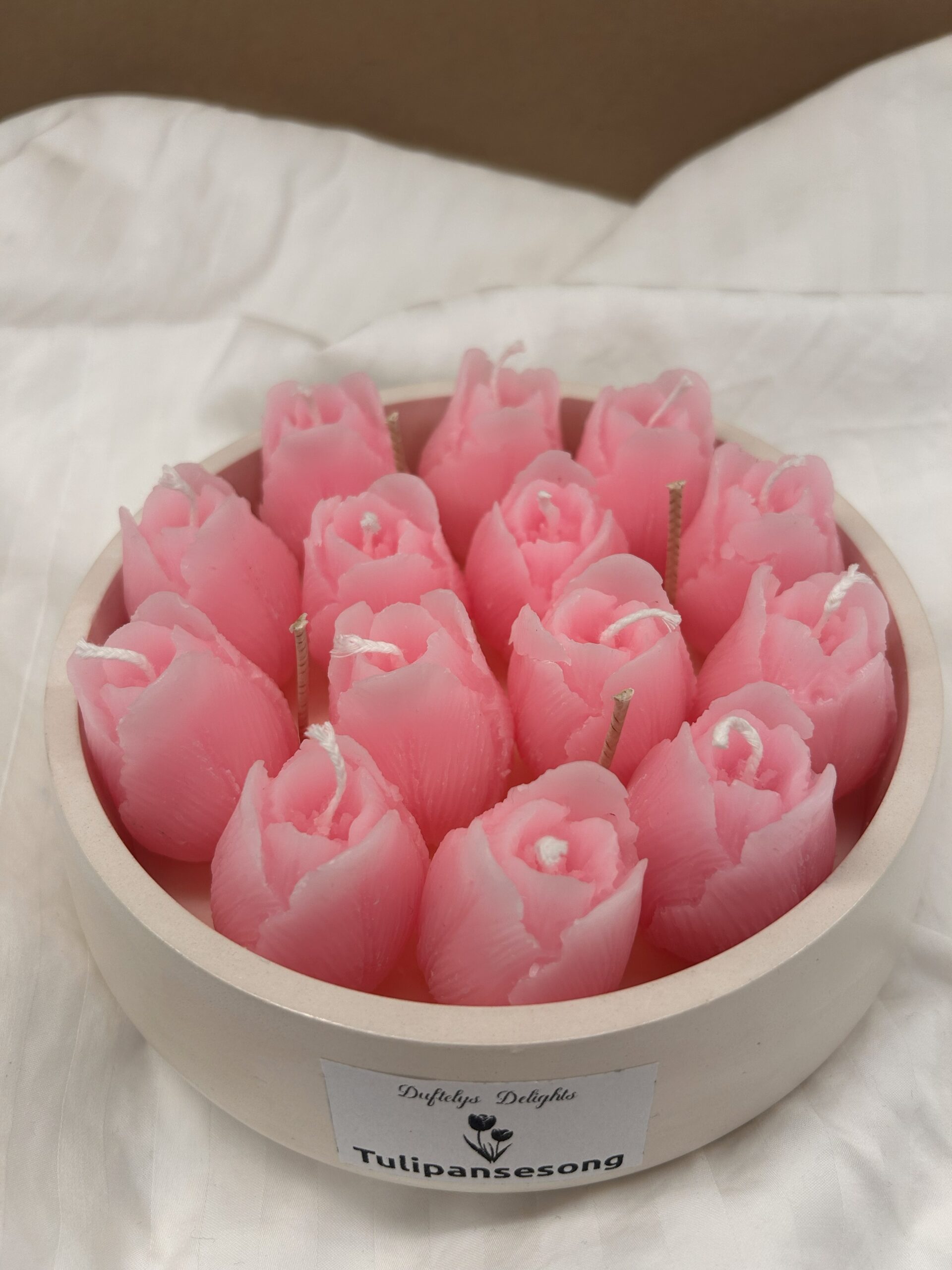 Vårbeholder med rosa tulipaner🌷💛 - Image 3